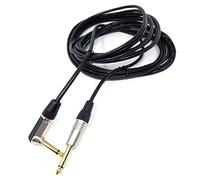 DRUT 6m 6.35mm 1/4'' Right Angle MONO Male to Male Jack Cable Compatible with Guitar/Amp/Speaker Low Noise Lead Gold Connectors 20ft
