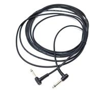 DRUT 6m 6.35mm to 6.35mm Right Angle 90 Degree Jack Audio Mono Guitar Speaker Music Instrument Cable Lead 20ft