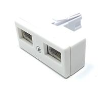 DRUT BT 1x BT Plug - 2x BT Sockets Telephone Splitter BT Phone Lines T Shaped Cable Adapter, White (Two Way)