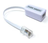 DRUT BT Socket to RJ45 Plug PABX (6P6C) Leaded Telephone Cable Adapter, White