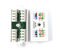DRUT CAT6 Inline PunchDown Krone Coupler, Cable Joiner for CAT 6, White | Ethernet Network Cables