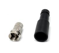 DRUT F-Type Twist-On Plug Adapter, 1pcs, 6-7mm End | Weatherproof Boot for Satellite Coax Cable, Compatible with CT100U, RG59U, and RG6U Cables