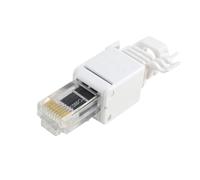 DRUT IDC Punch Down to RJ45 Plug - Cat6A Solid Ethernet Cable Connector - Toolless Termination for Shielded or Unshielded Twisted Pair - Network LAN Plug for Patch Leads & Structured Cabling