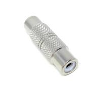 DRUT RCA Female to RCA Female Coupler, Single Phono Socket to Socket Adapter for RCA Cables, Speakers, Amplifiers, and Audio Systems (1, Silver)