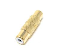 DRUT RCA Female to RCA Female Coupler, Single Phono Socket to Socket Adapter for RCA Cables, Speakers, Amplifiers, and Audio Systems (1, Gold)