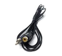 DRUT RCA to RCA Socket Mono Single Phono Extension Cable, 3m Black | Extra Reach for Existing Audio Setups