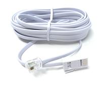DRUT RJ11 to BT 4 Pin Male to Male Rollover Cable, 3m 10ft