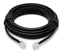 DRUT RJ11 to RJ11 ADSL 2 Modem Telephone Cable, 4m, Black | High Speed Broadband, Transmits Data Up to 100 Mbits/sec, 26 AWG, Supports Analogue or Digital (DSL/ISDN) Applications, 13ft