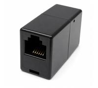 DRUT RJ12 to RJ12 COUPLER ADAPTER (6P6C) In-Line Straight Wired RJ12/RJ11 ADSL Connector Socket Black