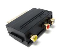 DRUT SCART Plug Male to 3 RCA Female AV Audio Video Adapter Converter for TV DVD VCRs Game Consoles