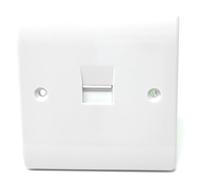 DRUT Single 1 Gang BT Socket Secondary Telephone Outlet Faceplate