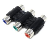DRUT Triple RCA to RCA Phono Video Coupler Component RGB Red Green Blue Cable Adapter