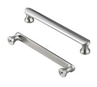 Druvlium Brushed Nickel Kitchen Cupboard Handles - 10 Pack, 128mm Hole Spacing, Drawer & Cabinet Handles
