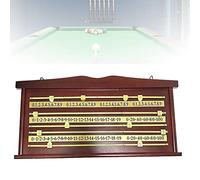 DRUXTO Wooden Billiard Scoreboard, Snooker Scoreboard, Wall-Mounted Billiard Score keeper Recorder Billiard Accessories for 2-4 Players Home Club Supplies(70 * 35cm)