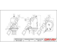 Fuel filter Filter Insert DP1110.13.0298 Drve+ for RENAULT MEGANE II SCÉNIC II