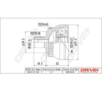 JOINT KIT DRIVE SHAFT DP2110.10.1102 FOR SEAT AUDI A4/B7/Convertible/B6 2.0L