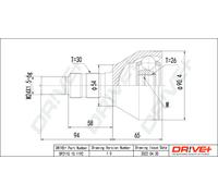 JOINT KIT DRIVE SHAFT DP2110.10.1192 FOR FIAT SAAB OPEL ZAFIRA/TOURER/C/VAN 1.9L
