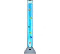 DRW 90cm LED Bubble Fish Lamp, Colour Changing Sensory Mood Light with Artificial Tropical Fish, Relaxing Bubble Tube Lamp for Bedroom, Living Room, Office, Kids Room and Calm Sensory Spaces
