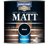 DRW Black Matt Paint 250ml | Interior Wood and Metal Paint | Durable Flat Finish for Doors Skirting Boards Furniture and Window Frames