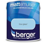 DRW Blue Glass Walls and Ceilings Matt Emulsion Paint 2.5L | Interior Wall and Ceiling Paint | Smooth Flat Matt Finish | Durable Everyday Room Paint for Living Room Bedroom Hallway and Dining Room