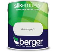 DRW Delicate Grey Walls and Ceilings Silk Emulsion Paint 2.5L | Interior Wall and Ceiling Paint | Smooth Flat Silk Finish | Durable Everyday Room Paint for Living Room Bedroom Hallway and Dining Room