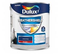 DRW Oxford Blue Weathershield Exterior Gloss Paint 2.5L | Exterior Wood and Metal Paint | One Coat High Shine Weatherproof Finish | Durable Outdoor Paint for Doors Gates Railings