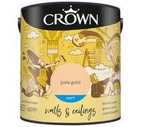 DRW Pale Gold Matt Emulsion Paint 2.5L | Interior Wall and Ceiling Paint | Smooth Flat Matt Finish | Durable Everyday Room Paint for Living Room Bedroom Hallway and Dining Room