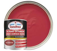 DRW Pillar Box Red 10 Year Gloss Multi Surface Paint 750ml | Interior and Exterior Wood Metal and PVC Paint | High Shine Durable Gloss Finish