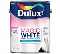 DRW Pure Brilliant White Magic Matt Emulsion Paint 5L | Interior Wall and Ceiling Paint | Colour Changing Application Technology | Smooth Matt Finish for Living Room Bedroom Hallway