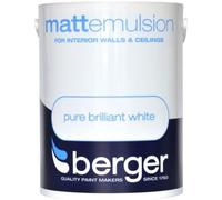 DRW Pure Brilliant White Vinyl Matt 5L For interior walls & and ceilings | Durable Matt and wipeable Silk Emulsion|Pack design maximises on shelf stand out and clearly communicates brand