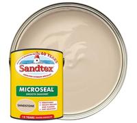 DRW Sandstone Microseal Smooth Masonry Paint 5L | Exterior Wall Paint for Brick Render Concrete and Stone | Long Lasting Weather Protection | Smooth Matt Masonry Finish for Exterior Walls