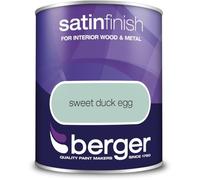 DRW Sweet Duck Egg Satin Finish Paint 750ml | Interior Wood and Metal Paint | Durable Mid Sheen Satin Finish | Trim Paint for Doors Skirting Boards Window Frames and Furniture