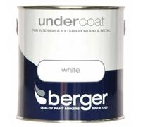 DRW White Undercoat Paint 2.5L | Interior and Exterior Undercoat for Wood and Metal | Base Coat for Gloss Satin and Eggshell Paint | Trim Paint for Doors Skirting Boards and Window Frames