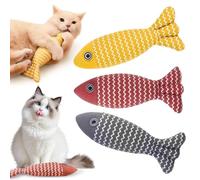 DRXRD Cat Toys Fish, 1/3 PCS Catnip Toys Fish, Cat Toys Self Play, Indoor Cat Toys for Catnip Fish, Interactive Kitten Exercise Kicker Toys, Chew Bite Supplies for Cat Toys Self Play Mix-3PCS