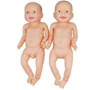 DRXRD Life-Size 20" Newborn Full Body Nursing Manikin, 1 Set of Newborn Models Includes a Boy and a Girl for Simulated Bathing Breastfeeding