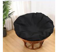 DRXRD Papasan Cushion Covers Only, Water Resistant Outdoor Papasan Cushion Cover,Easy to Clean Removable Zippered Papasan Cushion Cover black 120cm/47in