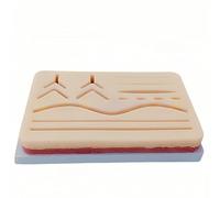 DRXRD Silicone Suture Pad with 14 Pre-Cut Wound 7.1“ Skin Suture Practice Pad Reusable for Training & Practice of Medical Nurses for Ideal Teaching Aid of Med School Essentials