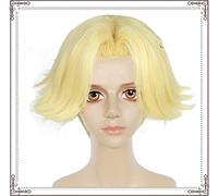 Dry Aozora cos wig Tokyo Manga Avengers light blonde medium parting reverse warp Dry Aozora Cosplay Anime Wig Coser