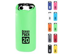 Dry Bag 20L, Boat Dry Bags Green Waterproof Bag Dry Sack Roll Top Long Adjustable Shoulder Strap 2L/5L/10L/20L/30L/40L for Drifting Boating Kayaking Fishing Rafting Swimming Camping Canoeing Surfing