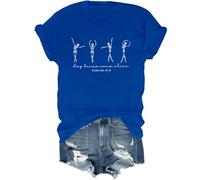 Dry Bones Come Alive Shirt Dancing Skeleton Tshirt Dry Bones Come Alive Christian Halloween Tops Royal Blue