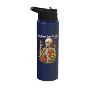 Dry Bones Come to Life Skeleton Floral Gothic Aesthetic Stainless Steel Insulated Water Bottle