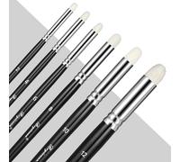 Dry Brush Set for Miniature Painting, Drybrush Paint Brush, 6 Sizes Professional Detail Hobby Brushes for Tabletop, Wargames, Scale Models & Acrylic/Oil Painting (Black)