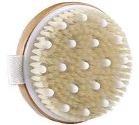 Dry Brushing Bamboo Body Brush - Cellulite Treatment, Spa Exfoliation and Lymphatic Drainage Skin Brush - Shower Brush and Body Scrub Brush with Natural Boar Bristles by Nuva Spa