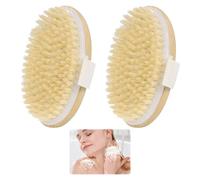 Dry Brushing Body Brush,2PCS Premium Maple Wood Body Dry Brush,Lymphatic Drainage Brushes for Removing Dead Skin, Enhancing Cellulite Reduction