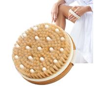 Dry Brushing Body Brush, Body Scrubber, Body Dry Brush, Exfoliating Tool, Natural Boar Bristles, Bamboo Wooden Handle - for Smooth Skin Care - Women Bath, Shower, Home Spa & Travel