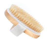 Dry Brushing Body Brush Exfoliating Brush, Natural Bristle Bath Brush, for Removing Dead Skin, Enhancing Cellulite Reduction, Stimulating Blood Circulation Lymphatic Drainage, Ergonomic Wooden Handle