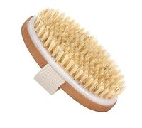 Dry Brushing Body Brush Lymphatic Drainage, Exfoliating Bath Brush Scrubber for Shower Bath Body Cleaning/Dead Skin & Cellulite Removal Oval Size 13 x 6.5 (CM)