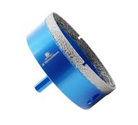 Dry Diamond Core Drill Bit,BRSCHNITT 100mm Diamond Hole Saw Core Drill Bit with Triangle Shank for Porcelain Tile Ceramic Stone Granite Marble