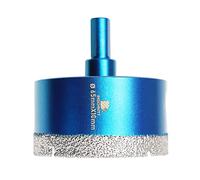 Dry Diamond Core Drill Bit Set,BRSCHNITT 2 4/7 Inch (65mm) Diamond Hole Saw Core Drill Bit with Triangle Shank for Porcelain Tile Ceramic Stone Granite Marble