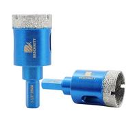 Dry Diamond Core Drill Bit Set,BRSCHNITT 2pcs 28mm Diamond Hole Saw Core Drill Bit with Hex Shank for Porcelain Tile Ceramic Stone Granite Marble